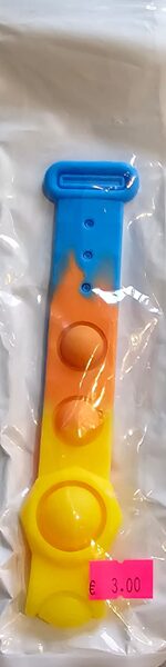 #PopIT rokas aproce/zils ar dzeltenu+oranžs/liela poga