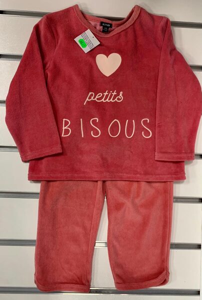 Pidžamma laša krāsa/siltā/2 daļas kiabi 36 mēn 92 cm