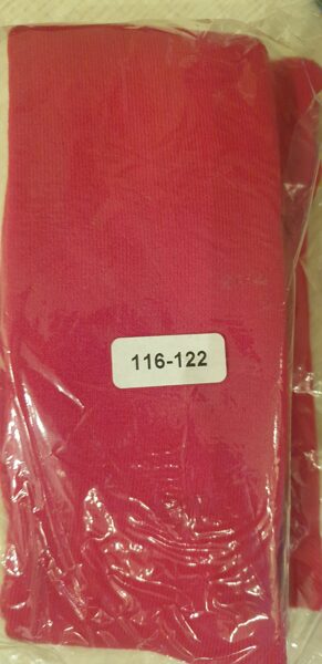 #Siltinātās ziemas zeķubikses 116-122 cm/sarkanas
