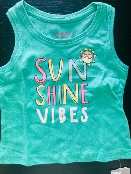 #bezroku krekliņš 68cm/zaļš ar uzrakstu/3-6m