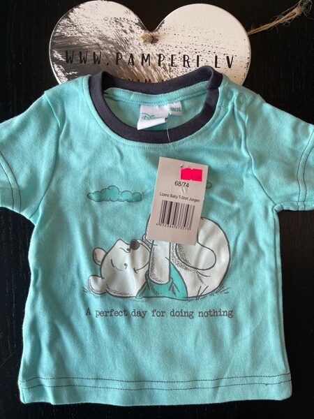 # krekliņs gaiši zilā krāsā ar vinniju pūku 68-74cm