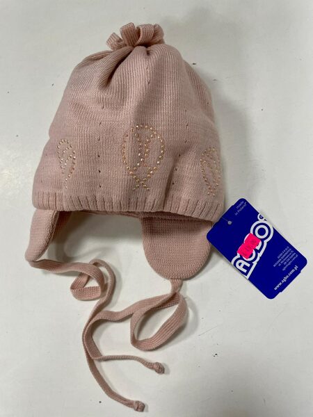 #Cepure/sasienama 52-54 cm/veci rozā krāsa/ adīta ar spīdumiem/kokvilnas odere 5902497841478