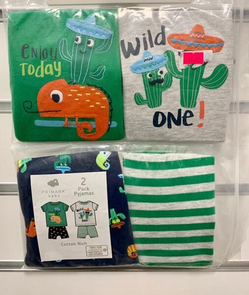 #Pidžamas īsās/2gb/0-3 mēn.,62cm/Ar kaktusiem-wild one.