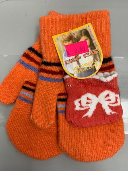 #cimdi/dūraiņi/adīti/1-2g/ar kabatiņu/oranži