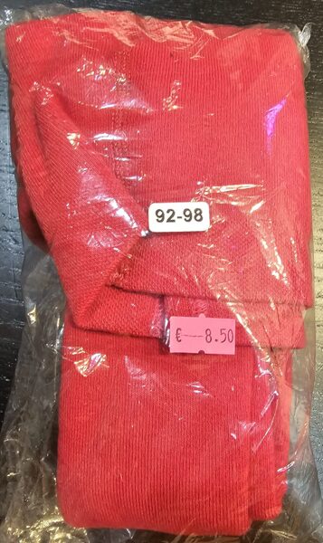 # siltinātas zeķubikses 92-98cm tumši sarkans