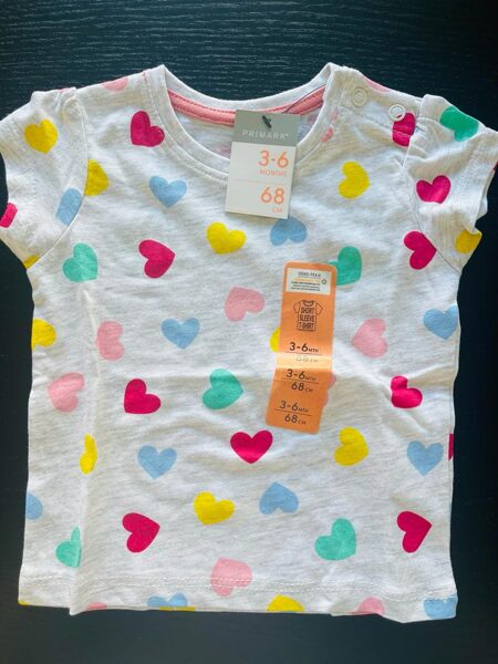 #tkrekls meit/68cm/gaiši pelēks ar sirsniņām/3-6m