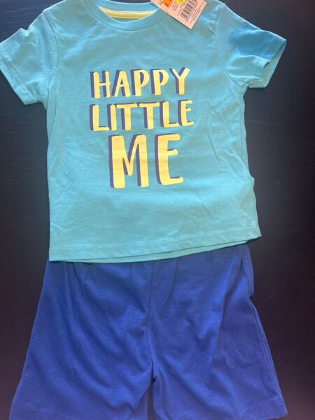 #komplekts/74cm/šorti(zili)+tkrekls(zaļgans)/happy little ME
