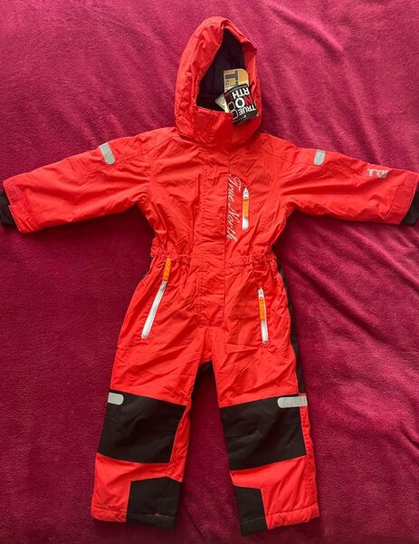 #Kombinzons 86/92cm/sarkans ar melnu/Ūdensnoturība 5000mm