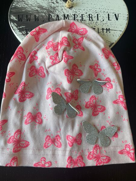 #CEPURE/meit/12-24m/plāna/gaiši rozā ar taureņiem