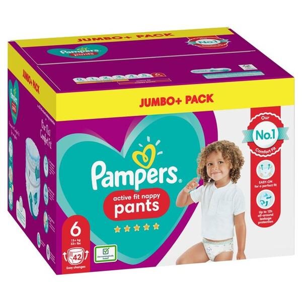 Pampers Active Fit PANTS 6.izm 42 gab. (15 +kg)
