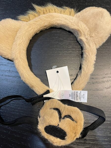 #maska/ lāča ausis-stīpiņa un deguns ar muti uz gumijas