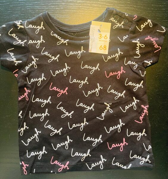 #tkrekls/68cm/melns ar lough uzrakstiem/3-6m