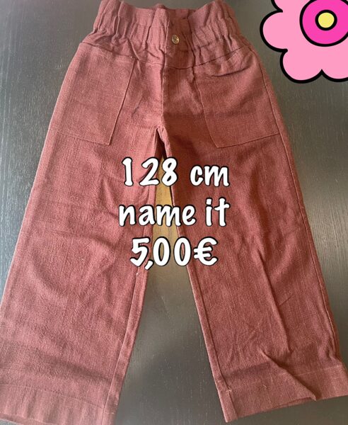 #smaga auduma bikses/128cm/plati gali/brūnas/viduklī regulējas