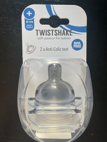#Twistshake silikona knupis pudelēm/2gb/ 6+ mēn/anti-colic