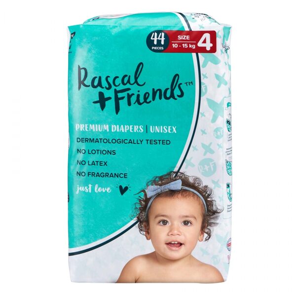 Rascal + Friends 4.izm. 36 gb 10-15 kg Premium Nappies/klipši