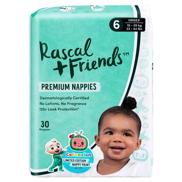 Rascal + Friends 6.izm. 30 gb 15-20 kg Premium Nappies/klipši