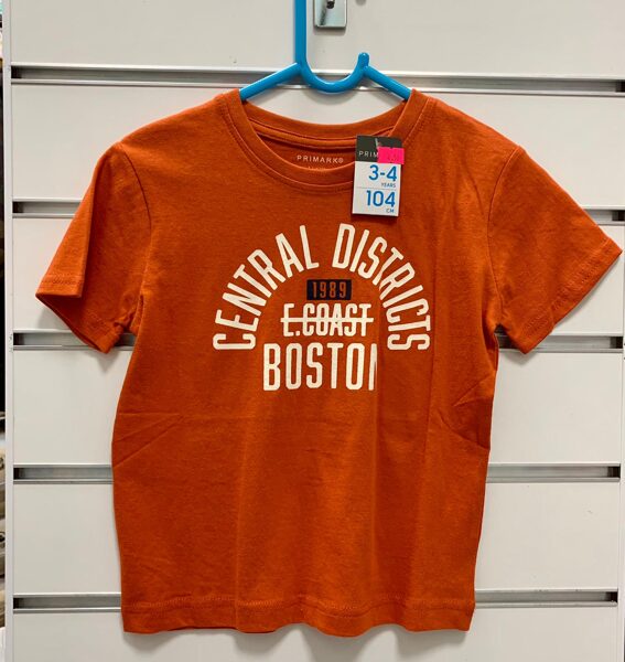 Īsroku krekls 3-4 gadi/104cm/Oranžs-Central Districts Boston