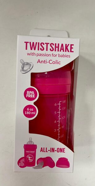 Twistshake pudelīte/180ml/0+ mēneši/Rozā