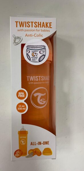 Twistshake pudelīte/330ml/4+ mēneši/Oranža