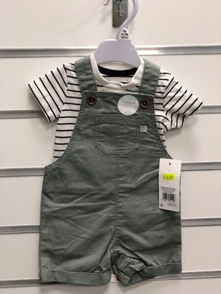 #VASARAS KOMPLEKTS LĪDZ 6-9 MĒN./74CM/SVĪTRAINS BODY AR PELĒCĪGI ZAĻU ROMPERI