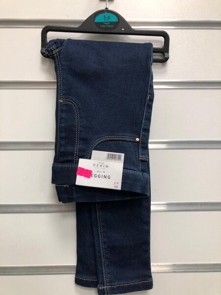 #Džinsa Jegging/bikses meiteņu 5-6 gadi/110-116cm/Tumši zilas/elastīgas