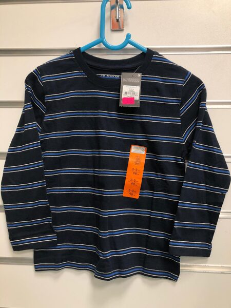 Garroku krekliņš 2-3 gadi/98cm/Melns ar zilām svītrām.