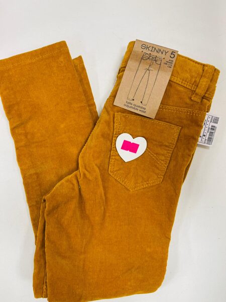 #Velveta bikses Skinny 5 gadi/108-113cm/Smilšu krāsā/Kiabi