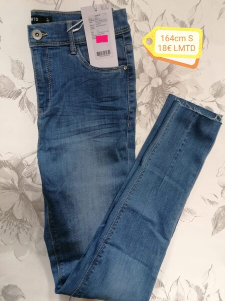 # Džinsa bikses meitenēm/164cm/izmērs S/Zilas ar balinātas detaļas/LMTD