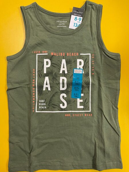 #Bezroku krekls 8-9 gadi/134cm/Haki zaļš/Paradise