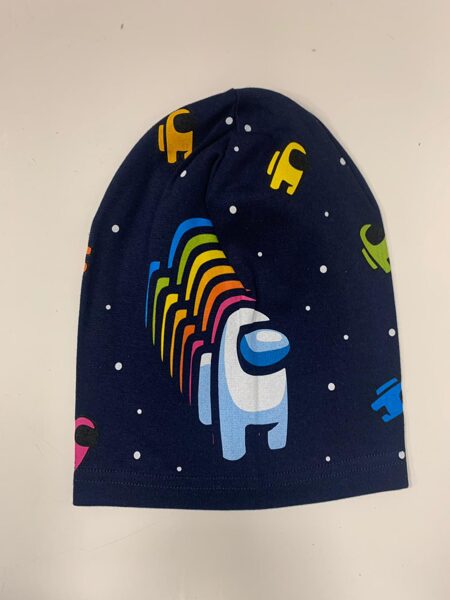 Cepure/One size/tumši zila ar baltiem punktiem/Among Us