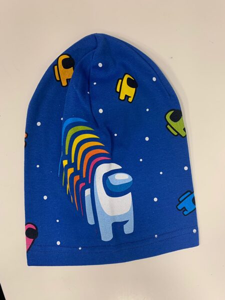 Cepure/One size/spilgti zila ar baltiem punktiem/Among Us