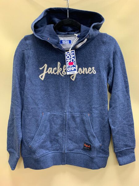 Jack&Jones jaka ar kapuci/152cm/gaiši zila