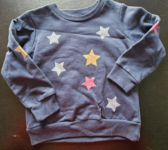 # džemperis tumši zils ar zvaigznēm 80-86cm