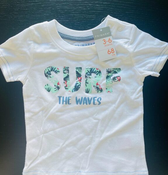 #tkrekls/68cm/balts ar uzrakstu SURF/3-6m