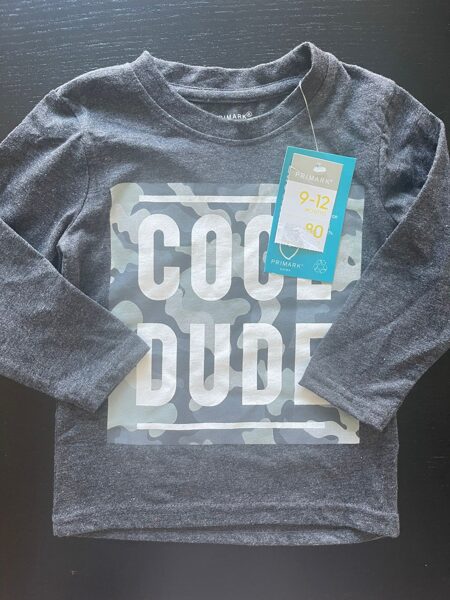 #krekls ar garām rokām/80cm/pelēks/9-12m/cool dude