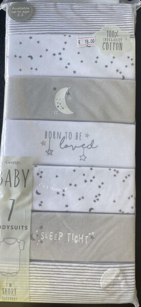 #body 12-18m/80-86cm/7gb/balti ar pelēku/born to be loved/george