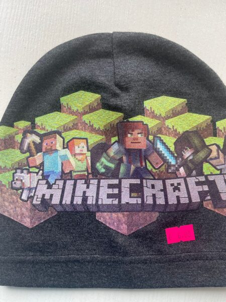 Puišu cepure/plāna/TUMŠI pelēka/MINECRAFT/platums 20 cm/dziļums 21 cm