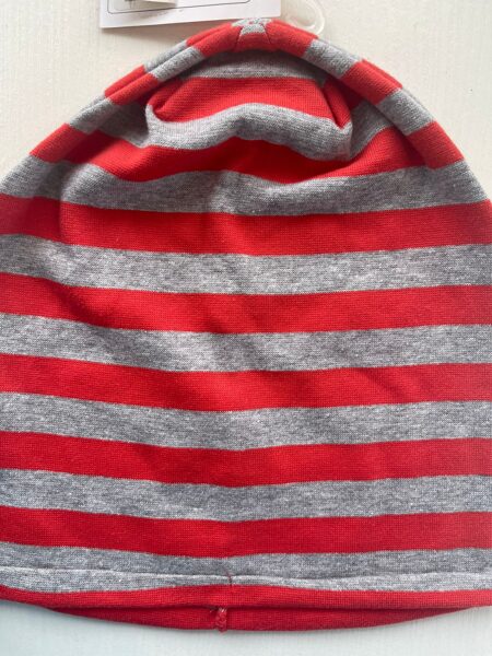 PUIŠU CEPURE/PLĀNA /GAIŠI PELĒKS ar sarkanu/ PLATUMS 23 CM/DZIĻUMS 26 CM