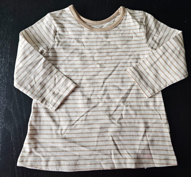 # garroku krekls bēšīgs ar gaiši brūnām strīpām 80 cm