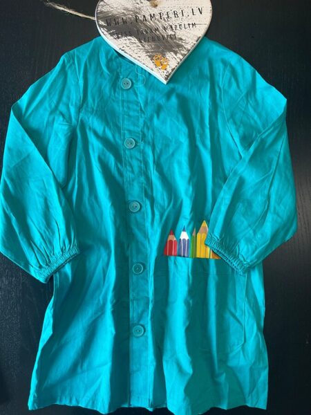 #HALĀTS-AIZSARGTĒRPS 110-116CM/ZAĻŠ ar zīmuļu zīmējumu