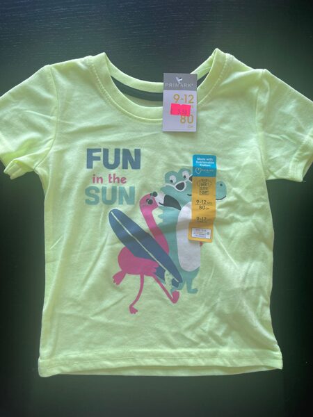 #tkrekls spilgti zaļs/80cm/ar aplikāciju/9-12m/fun in the sun