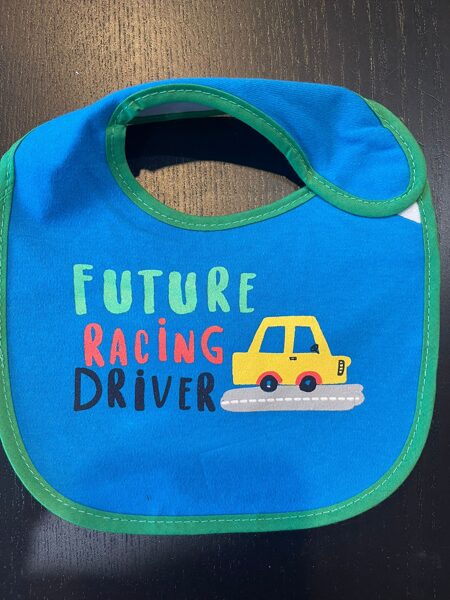 #priekšauts mitrumizturīgs/zils ar uzrakstu un auto