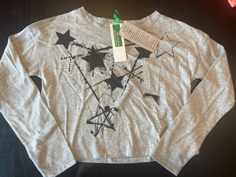 #Garroku kroptops/130cm/pelēks ar zvaigznēm/united