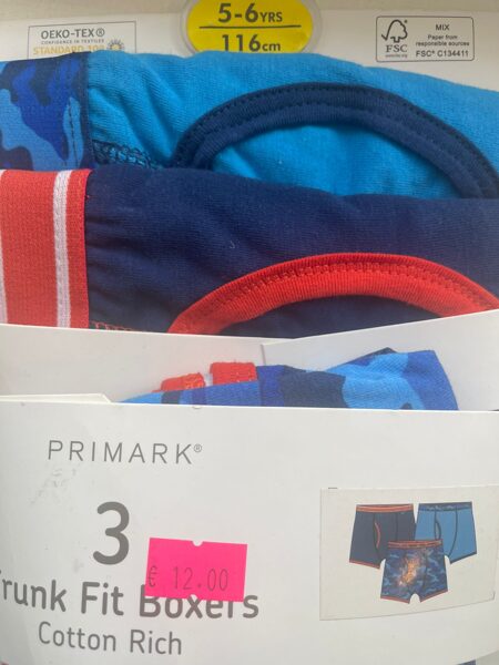 Apakšbikses zēniem 3gb/Boxer/5-6gadi/116cm/tumši zils+spilgti+komuflaža